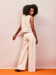 Ro&Zo Natural Cotton Twill Wide Leg Jeans - Image 3 of 4