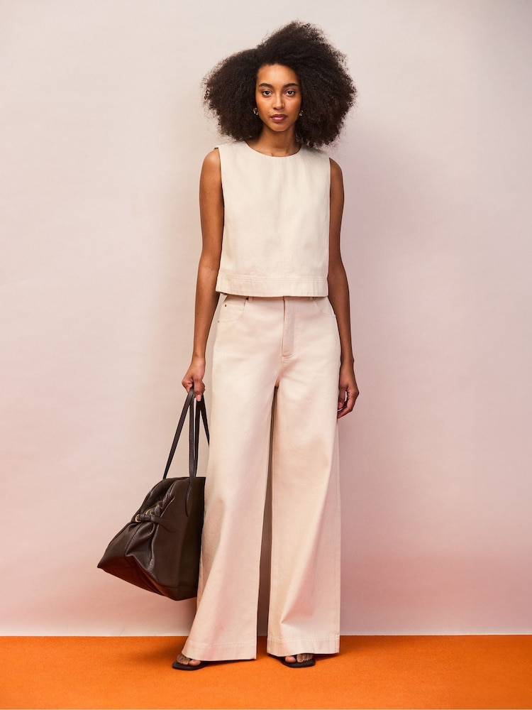 Ro&Zo Natural Cotton Twill Shell Top - Image 2 of 2