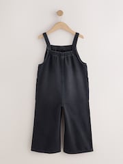 Charcoal Grey Velvet Bow Dungarees (3-16yrs) - Image 2 of 8