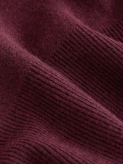 Berry Red Supersoft Funnel Zip Neck Jumper - Image 6 of 7