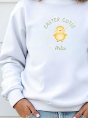 Koko Blossom White Personalised Easter Chick Sweatshirt - Image 2 of 3