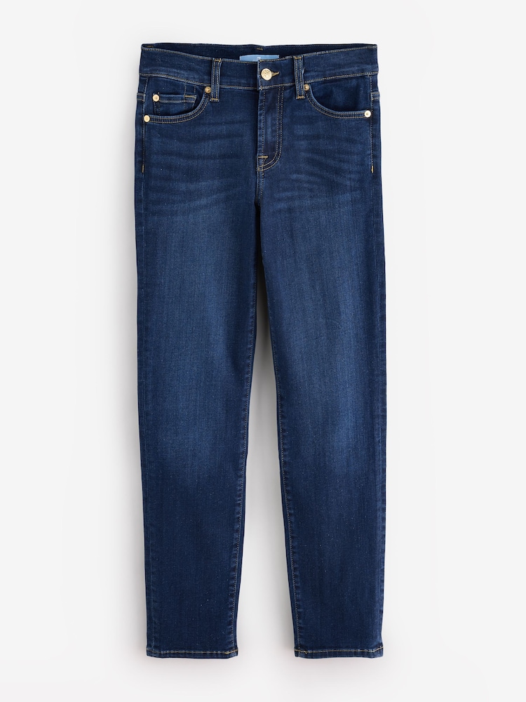 7 For All Mankind Blue Roxanne Rinsed Indigo Skinny Jeans - Image 1 of 1