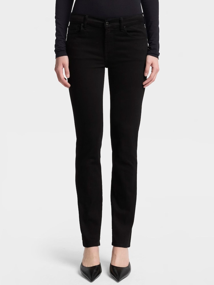 7 For All Mankind Roxanne Rinsed Black Skinny Jeans - Bild 2 von 7 7 For All Mankind Roxanne Rinsed Black Skinny Jeans - Bild 2 von 7