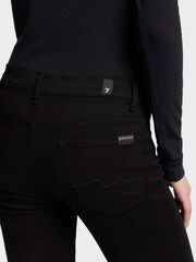 7 For All Mankind Roxanne Rinsed Black Skinny Jeans - Bild 3 von 7