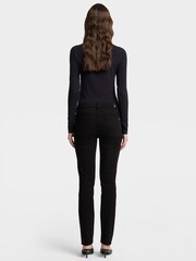 7 For All Mankind Roxanne Rinsed Black Skinny Jeans - Bild 4 von 7
