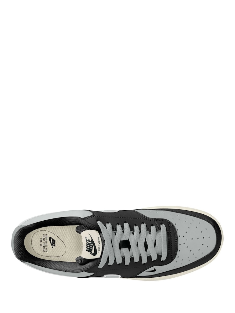 Nike Black Smoke Grey Court Vision Low Trainers - Image 2 of 3 Nike Black Smoke Grey Court Vision Low Trainers - Image 2 of 3