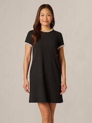 Adrianna Papell Pearl Crepe Short Dress - Image 1 of 6