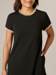 Adrianna Papell Pearl Crepe Short Dress - Image 4 of 6