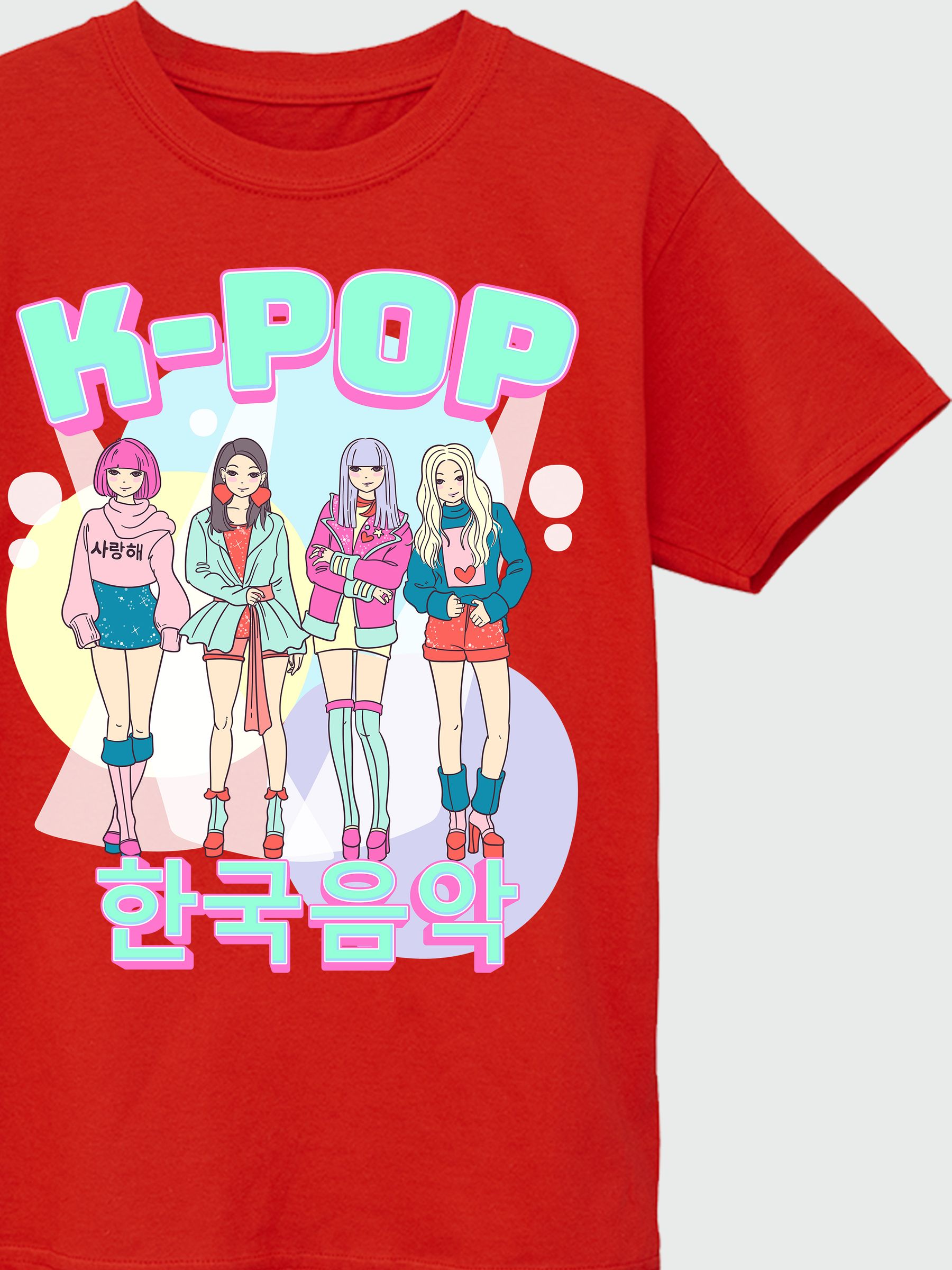 Buy Brands In Red K-Pop Band T-Shirt from the Next UK online shop