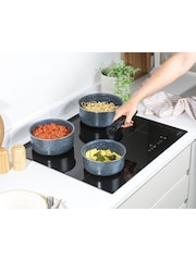 Russell Hobbs 4 Piece Blue Smart Clip Nf Stone Saucepans Set - Image 2 of 7