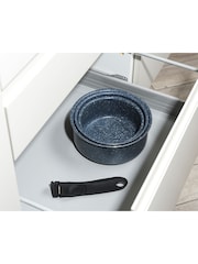 Russell Hobbs 4 Piece Blue Smart Clip Nf Stone Saucepans Set - Image 7 of 7
