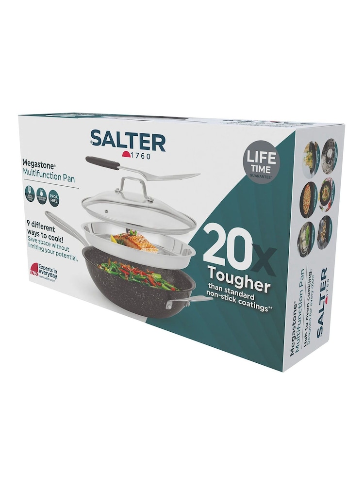 Salter Black Megastone Multi Function Pan - Image 6 of 6 Salter Black Megastone Multi Function Pan - Image 6 of 6