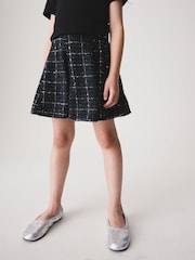 Navy Blue Check Pleated Skirt (3-16yrs) - Image 1 of 5