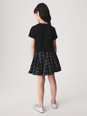 Navy Blue Check Pleated Skirt (3-16yrs) - Image 3 of 5
