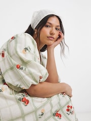 Simply Be White Waist Detail Midi Dress - Image 4 of 4