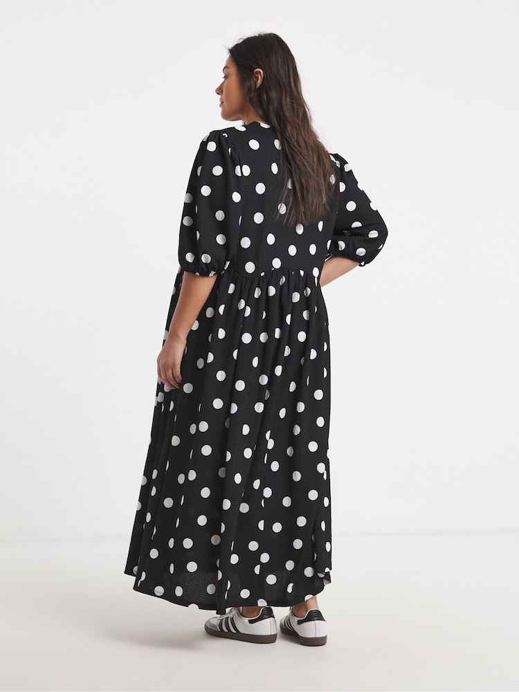 Simply Be Waffle V Waist Midi Dress - Bild 2 von 4