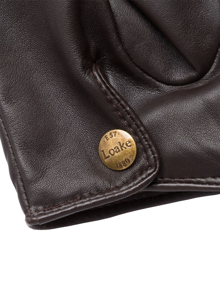 Loake Brown Leather Gloves - Image 2 of 2