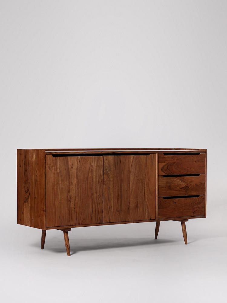 Swoon Mid Brown Southwark Wooden Two Door Three-Drawer Sideboard - Image 2 of 5