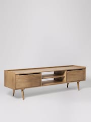 Swoon Light Brown Southwark Mango Wood Wide Media Unit - Image 2 of 5