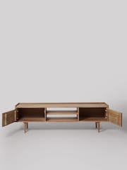 Swoon Light Brown Southwark Mango Wood Wide Media Unit - Image 4 of 5