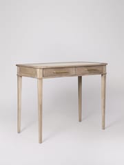 Swoon Grey Claudine Mango Wood Two-Drawer Desk - Image 2 of 5