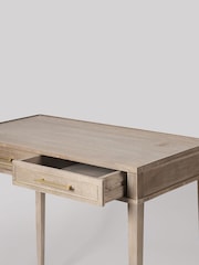 Swoon Grey Claudine Mango Wood Two-Drawer Desk - Image 3 of 5