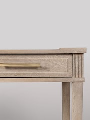 Swoon Grey Claudine Mango Wood Two-Drawer Desk - Image 4 of 5