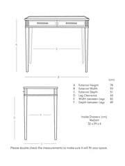 Swoon Grey Claudine Mango Wood Two-Drawer Desk - Image 5 of 5
