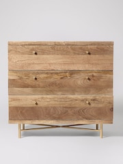 Swoon Light Brown Halle Mango Wood 3 Drawer Chest - Image 1 of 5