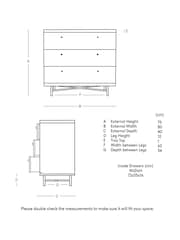 Swoon Light Brown Halle Mango Wood 3 Drawer Chest - Image 3 of 5