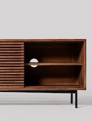Swoon Mid Brown Weaving Mango Wood Media Unit - Image 4 of 4