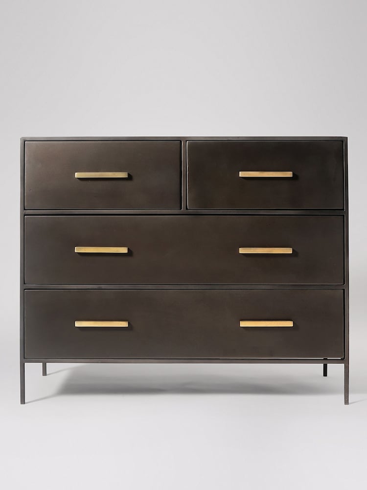 Swoon Black Stepney Four-Drawer Chest Of Drawers - Image 2 of 6