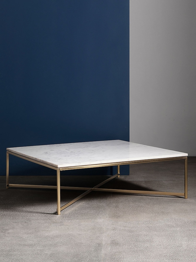 Swoon White Kir Marble Coffee Table - Image 1 of 7