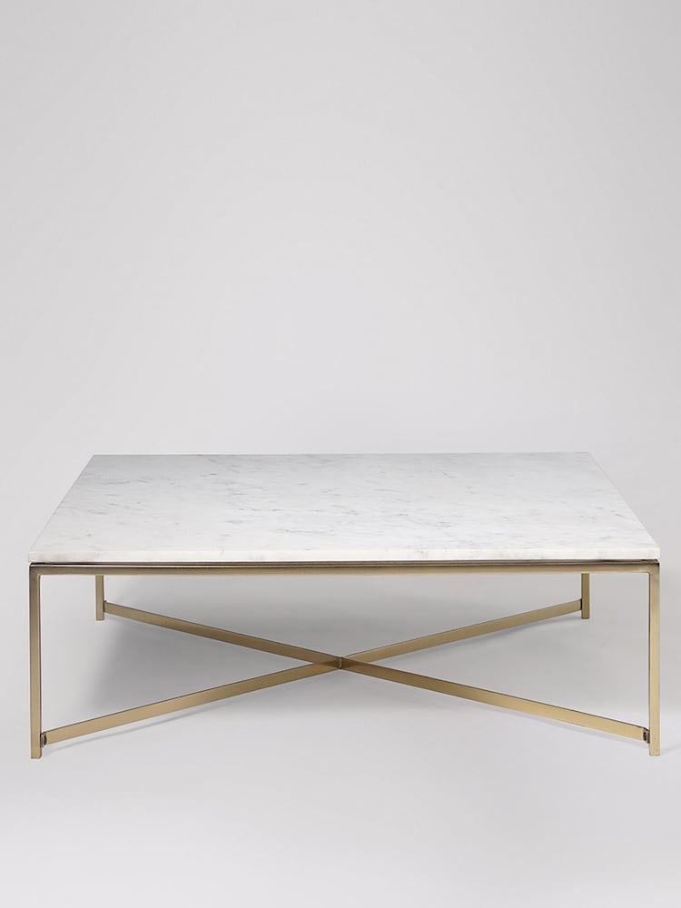 Swoon White Kir Marble Coffee Table - Image 2 of 7
