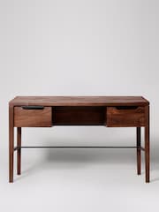 Swoon Mid Brown Metz Mango Wood Two-Drawer Desk - Image 2 of 6