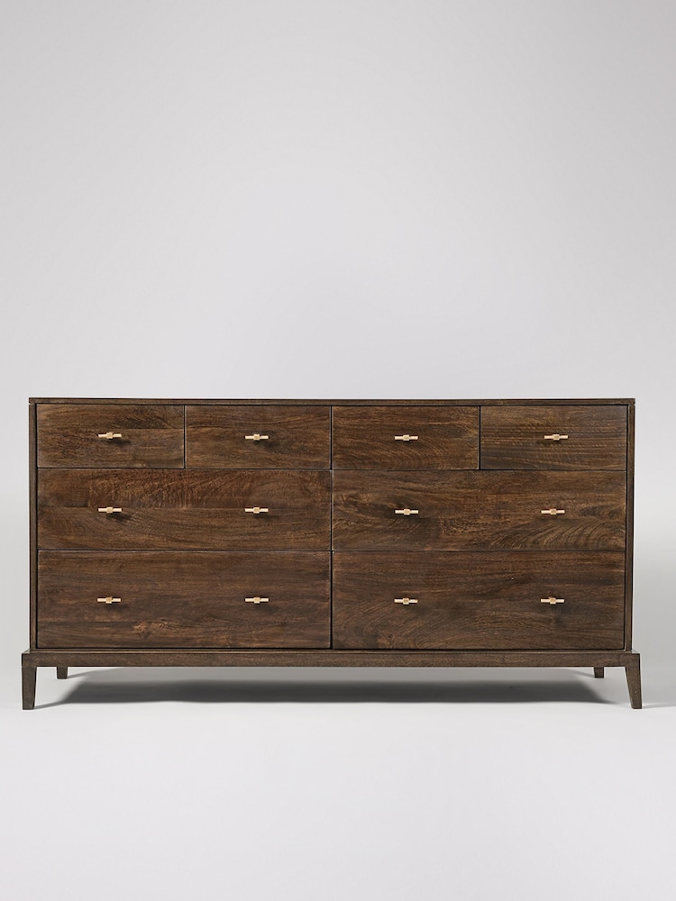 Swoon Dark Brown Verne Mango Wood Chest Of Eight Drawers - Image 1 of 6