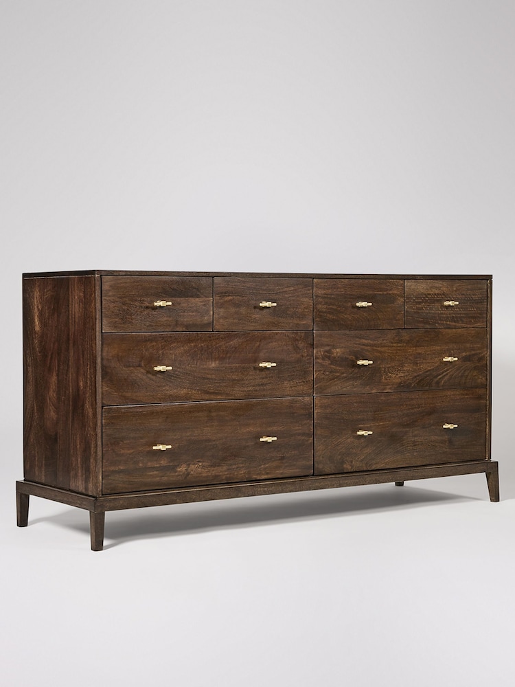 Swoon Dark Brown Verne Mango Wood Chest Of Eight Drawers - Image 2 of 6