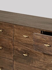 Swoon Dark Brown Verne Mango Wood Chest Of Eight Drawers - Image 4 of 6