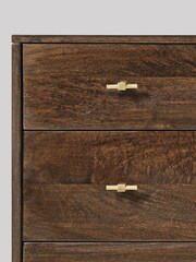 Swoon Dark Brown Verne Mango Wood Chest Of Eight Drawers - Image 5 of 6