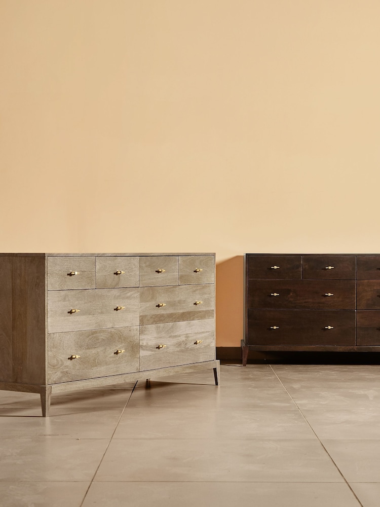 Swoon Dark Brown Verne Mango Wood Chest Of Eight Drawers - Image 6 of 6