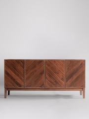 Swoon Mid Brown Metz Mango Wood Four Door Sideboard - Image 2 of 7