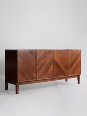 Swoon Mid Brown Metz Mango Wood Four Door Sideboard - Image 4 of 7