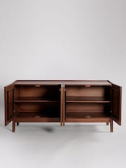 Swoon Mid Brown Metz Mango Wood Four Door Sideboard - Image 6 of 7