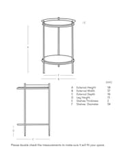 Swoon Brass Cartizze Side Table - Image 3 of 6