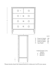 Swoon Black Reyna Mango Wood Five-Drawer Chest Of Drawers - Image 4 of 5
