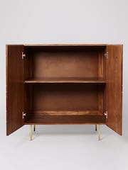 Swoon Mid Brown Jai Acacia Wood Two Door Cabinet - Image 3 of 5