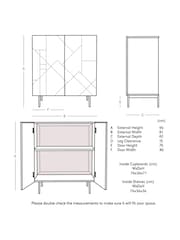 Swoon Mid Brown Jai Acacia Wood Two Door Cabinet - Image 5 of 5