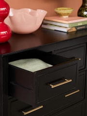 Swoon Black Claudine Mango Wood Eight-Drawer Chest Of Drawers - Image 3 of 7