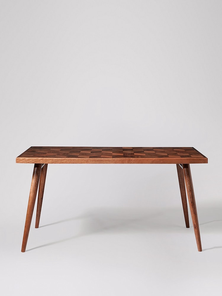 Swoon Mid Brown Terning Mango Wood Six-Seater Dining Table - Image 2 of 6 Swoon Mid Brown Terning Mango Wood Six-Seater Dining Table - Image 2 of 6