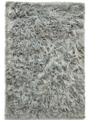 Think Rugs Light Grey Polar Plush Plain Shaggy Rug - Image 3 of 6